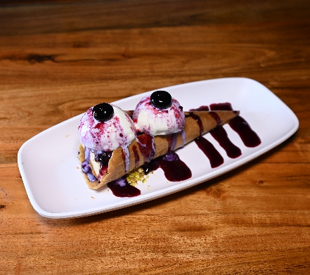 Blueberry Cheesecake Sundae, pictured in the Alake menu